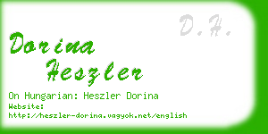 dorina heszler business card